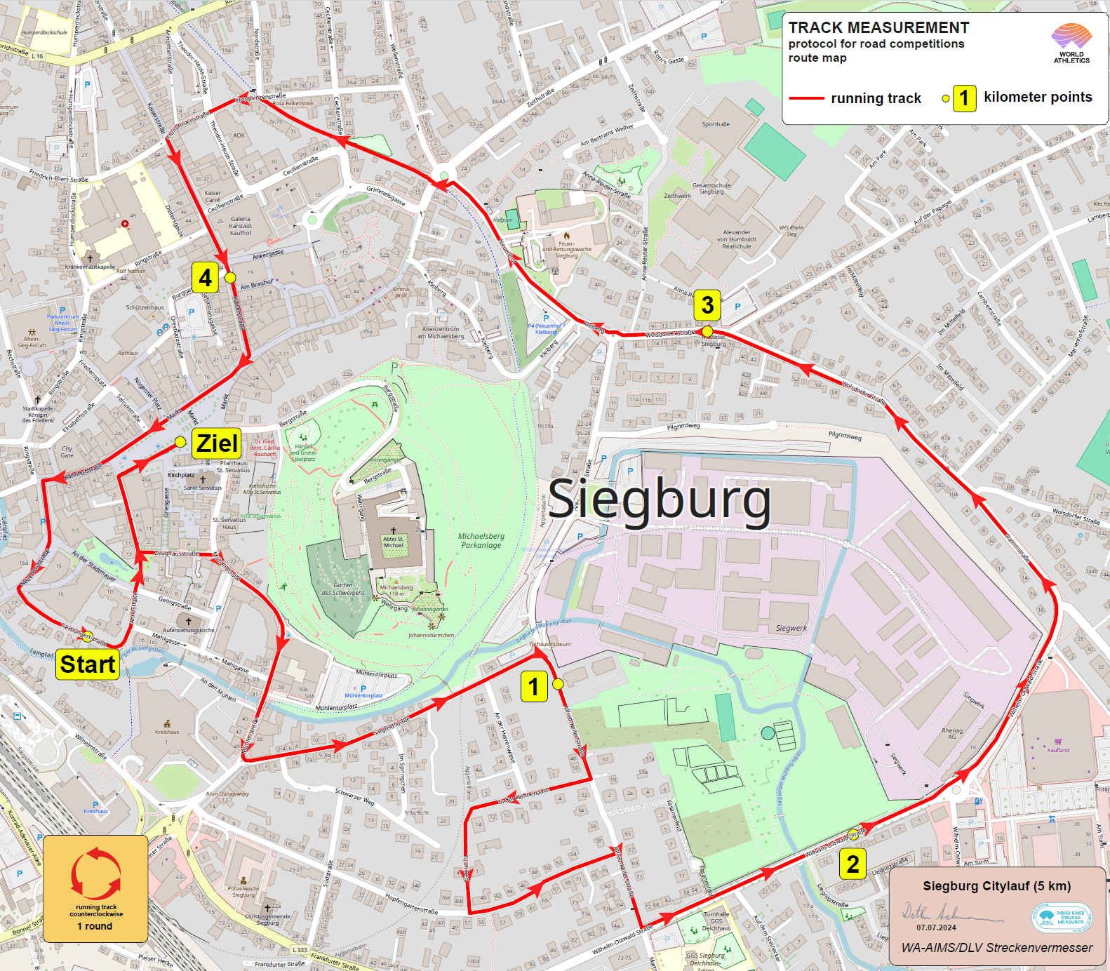 Strecke 5 KM